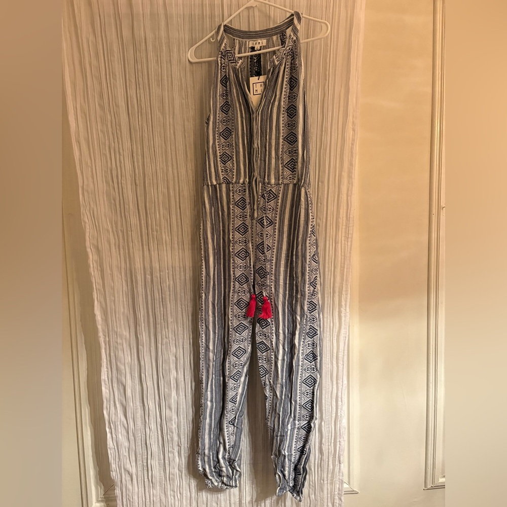 THML Geometric Drawstring waist Jumpsuit Medium BNWT